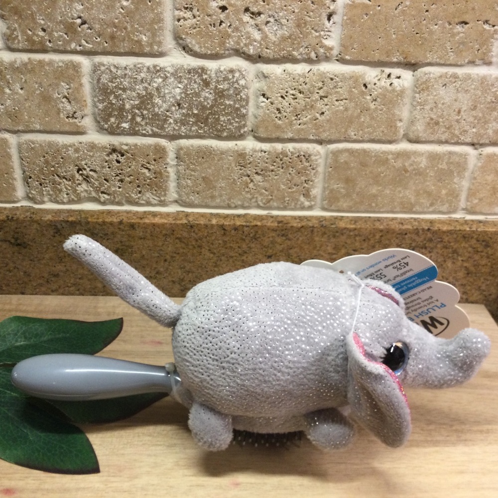 BNWT Wet Brush Plus Brush Sparkling Grey Elephant Hair Detangler